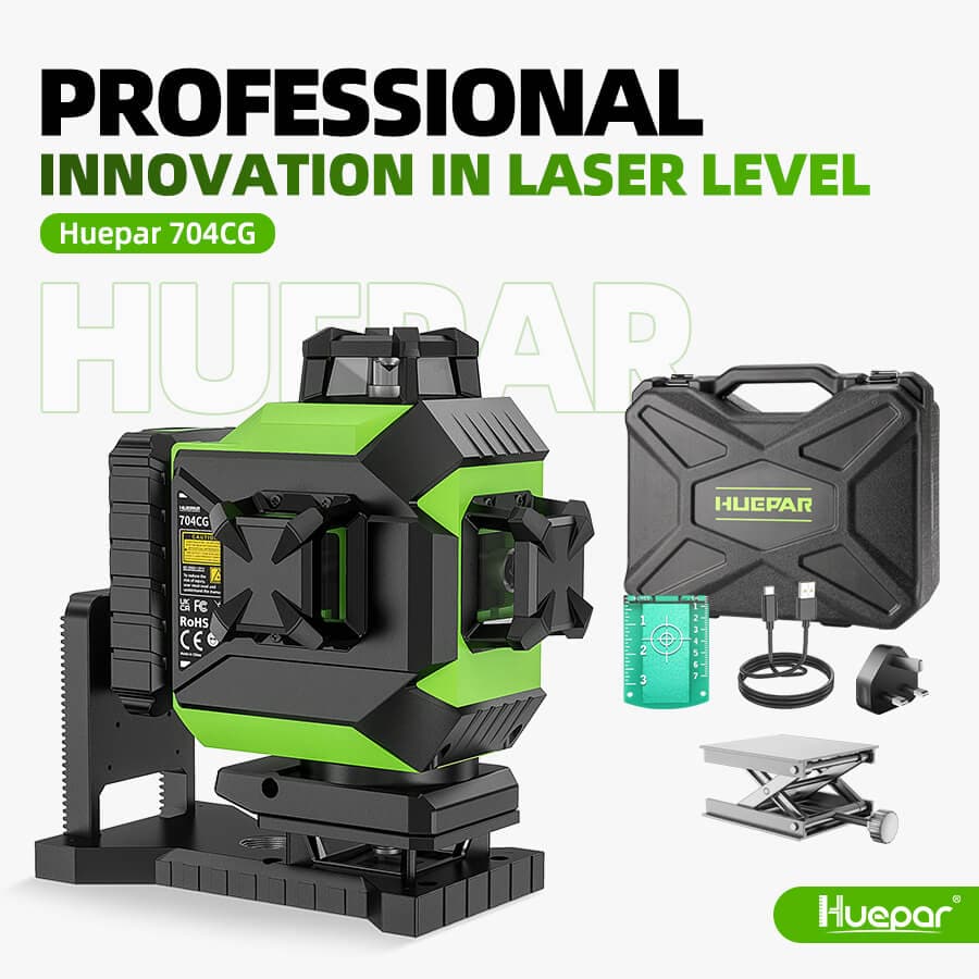 Huepar 704CG Laser Level - 4D Laser Levels