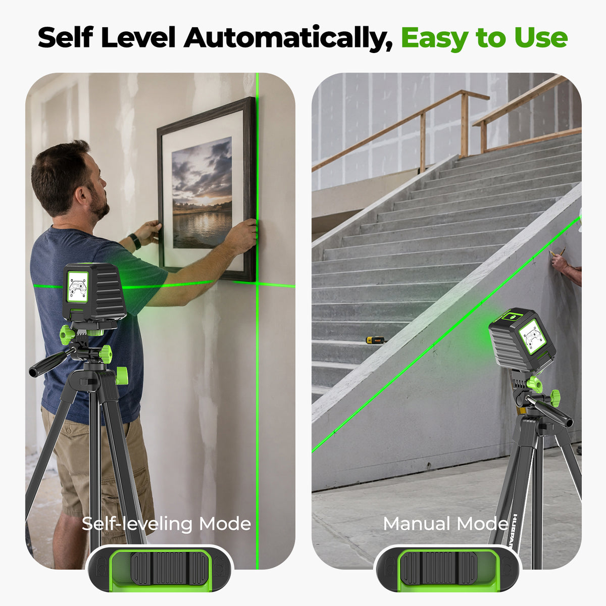 Huepar BOX1G Laser Level - Cross Line Laser Level