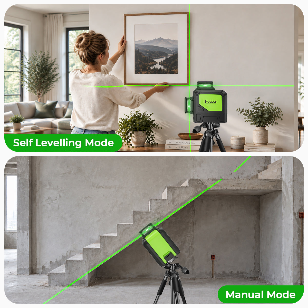 Huepar 902CG Laser Level - 2D Laser Levels