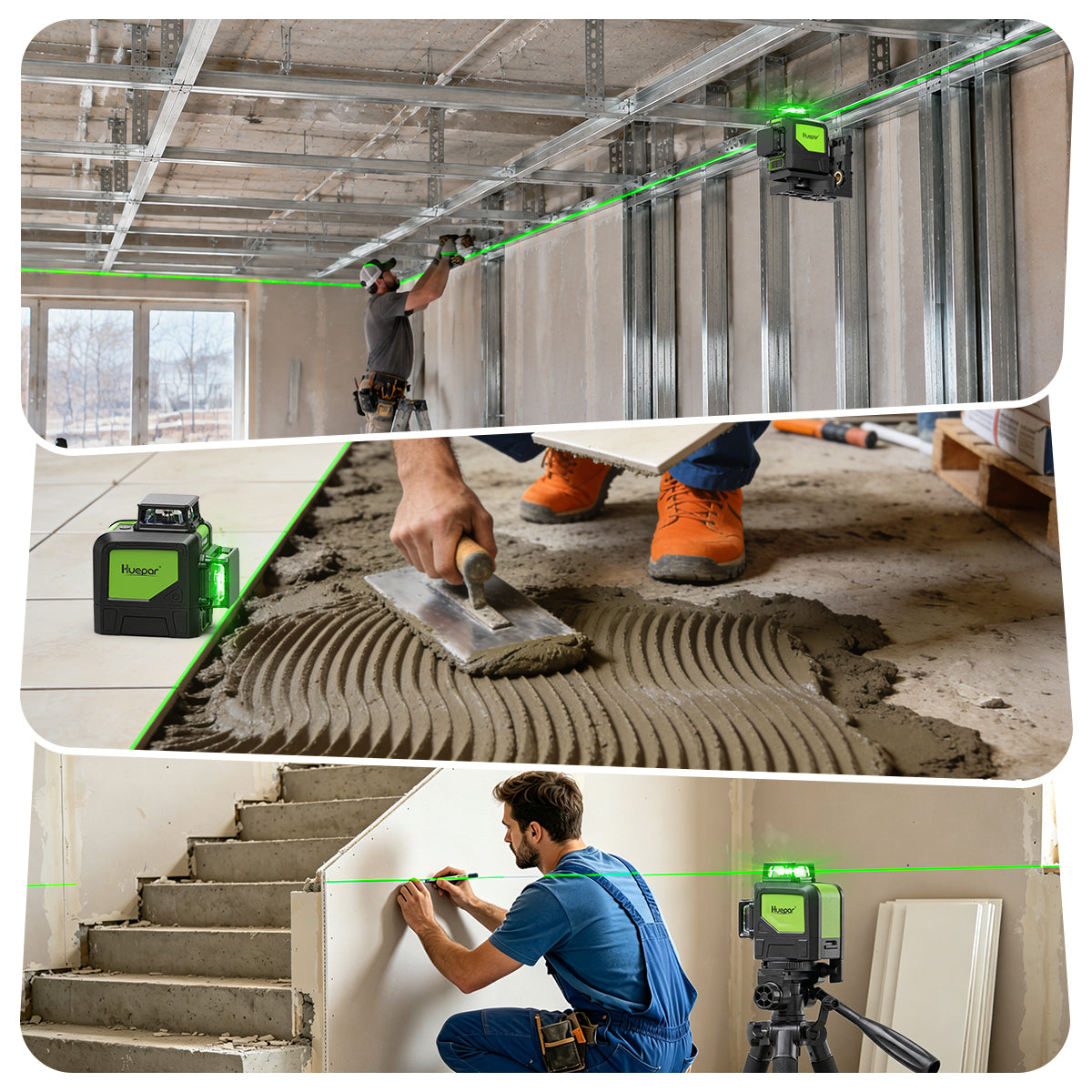 Huepar 902CG Laser Level - 2D Laser Levels