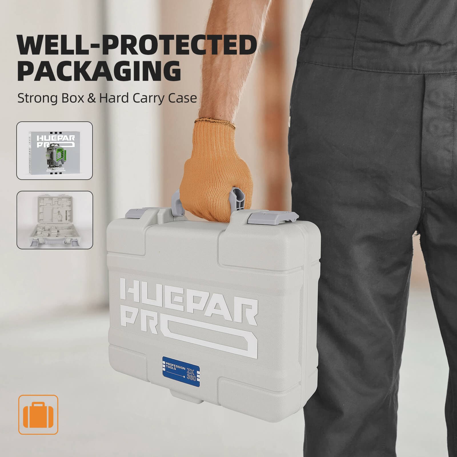 Huepar Pro ZK04CG Laser Level - 4D Laser Levels