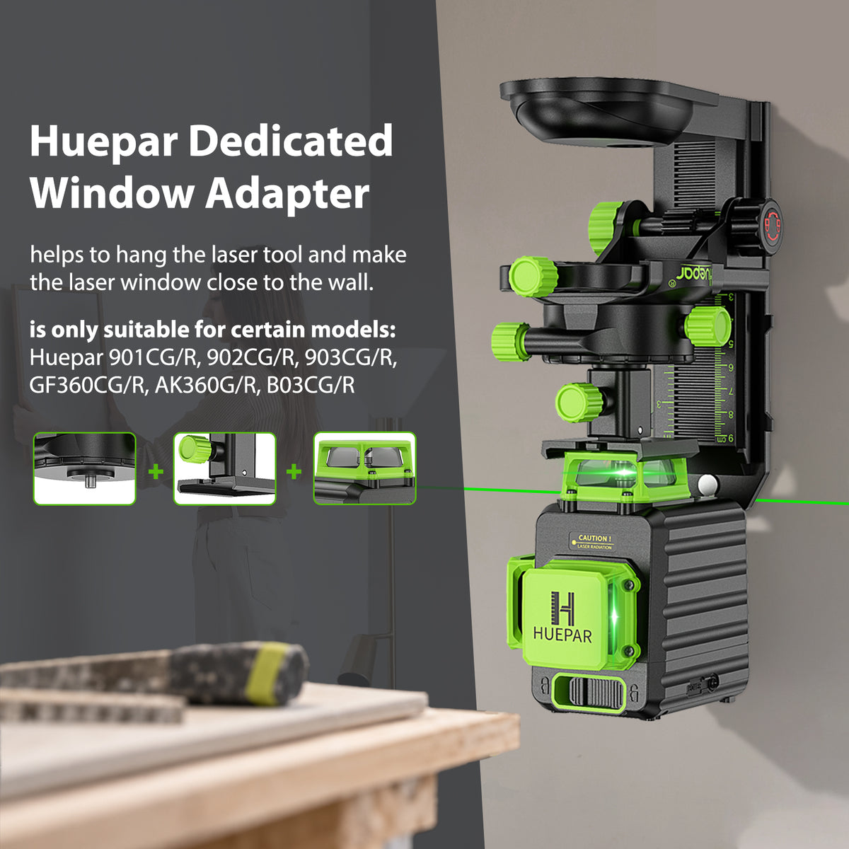 Huepar PV10+ Fine-tuning Bracket Adapter
