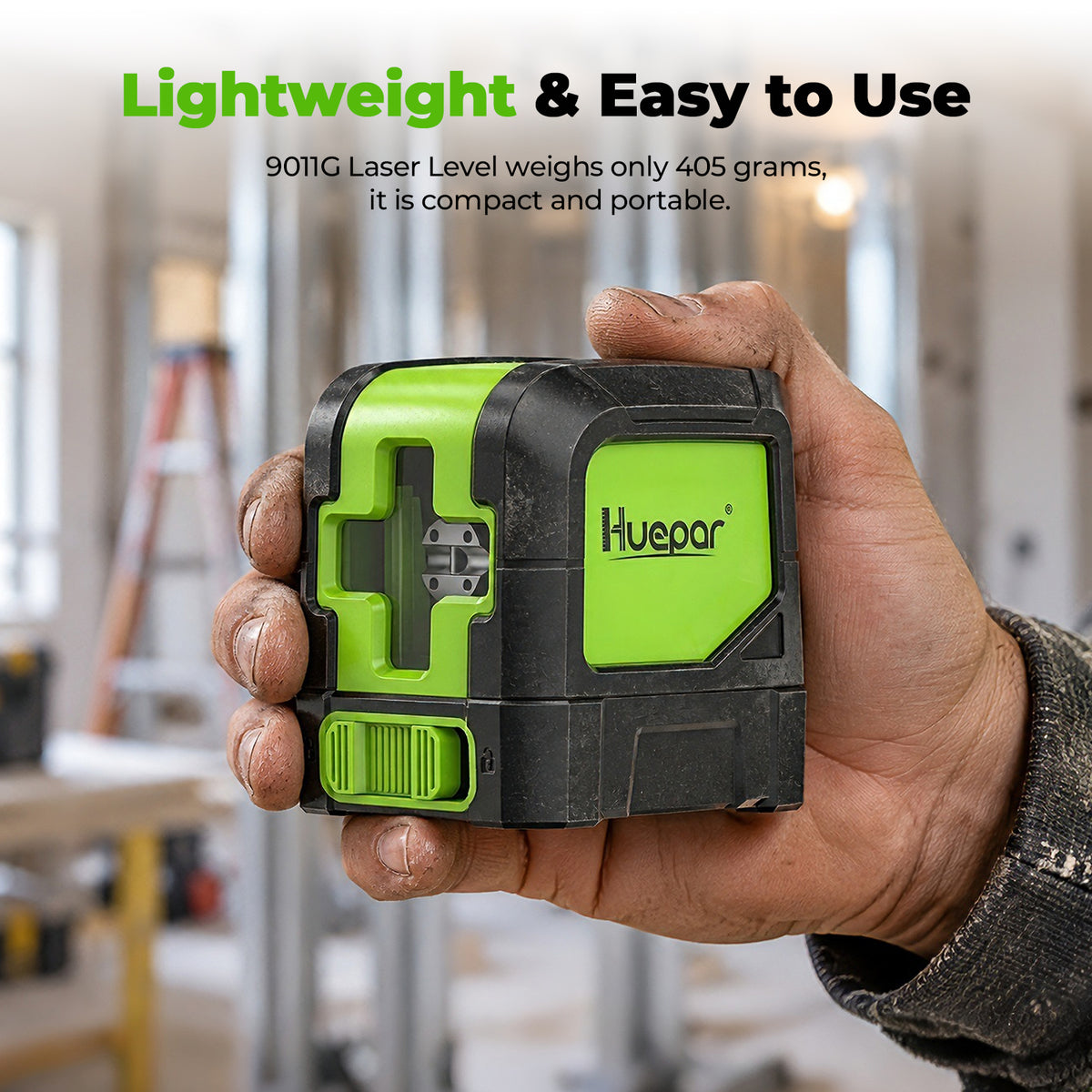 Huepar 9011G Laser Level - Cross Line Laser Level