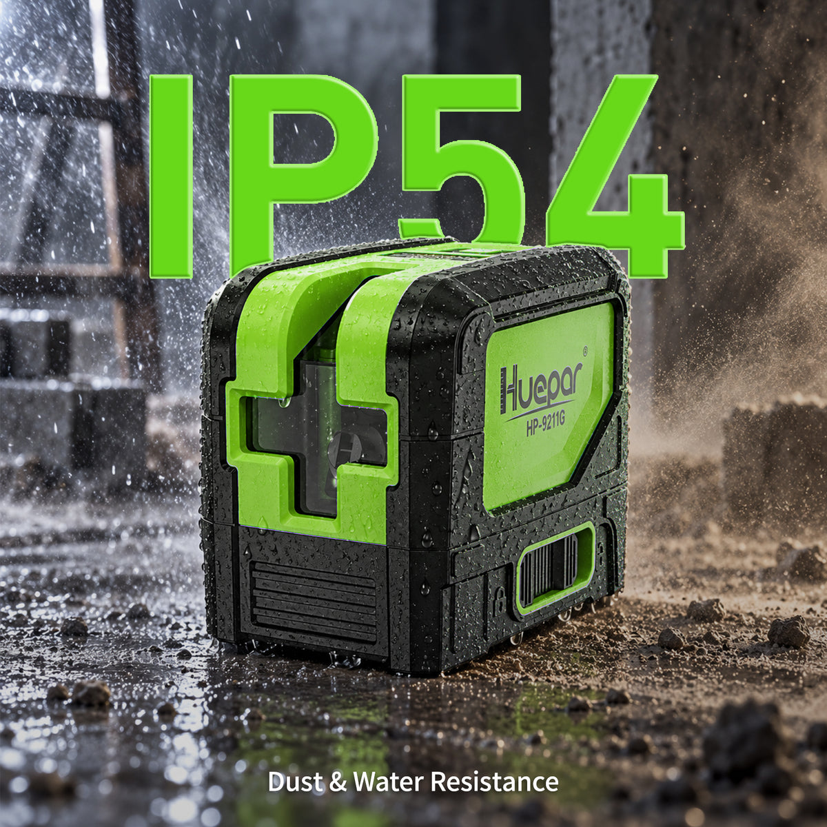 Huepar 9211G Laser Level - Cross Line Laser Level