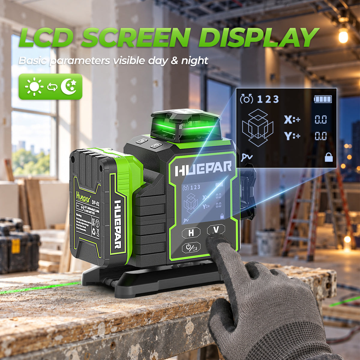 Huepar W03CG Laser Level - 3D Laser Levels