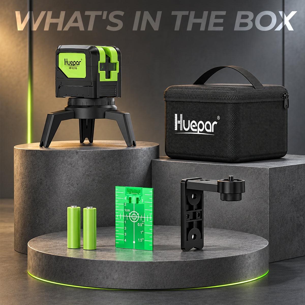 Huepar 9211G Laser Level - Cross Line Laser Level