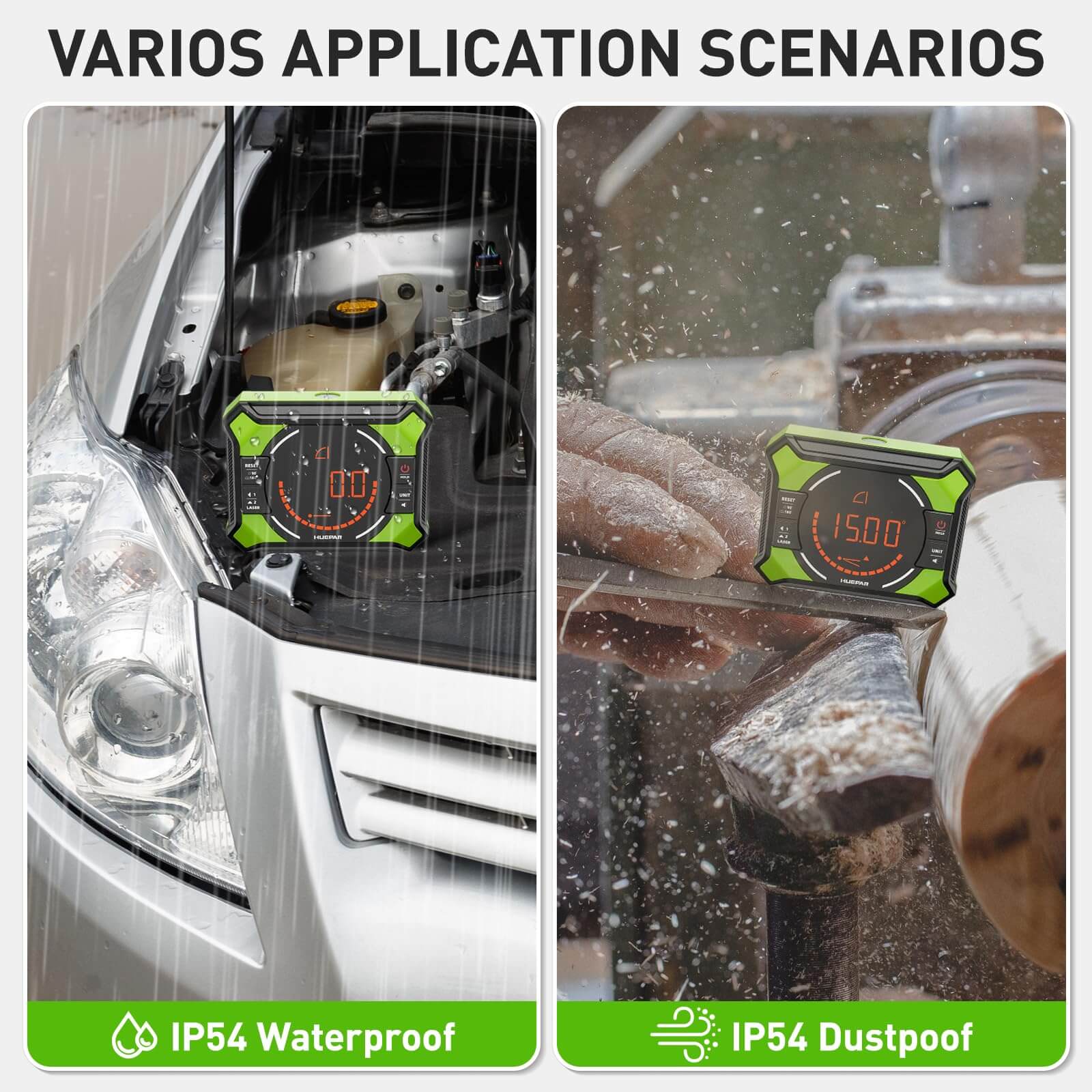 Huepar AG2L - Laser Level with Digital Angle Gauge - Electronic Inclinometer