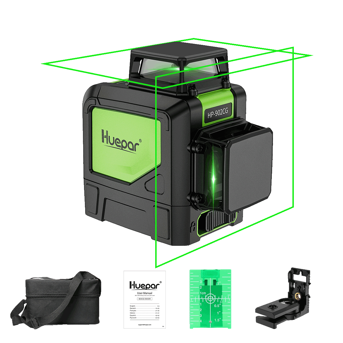 Huepar 902CG Laser Level 902CG - 2D Laser Levels