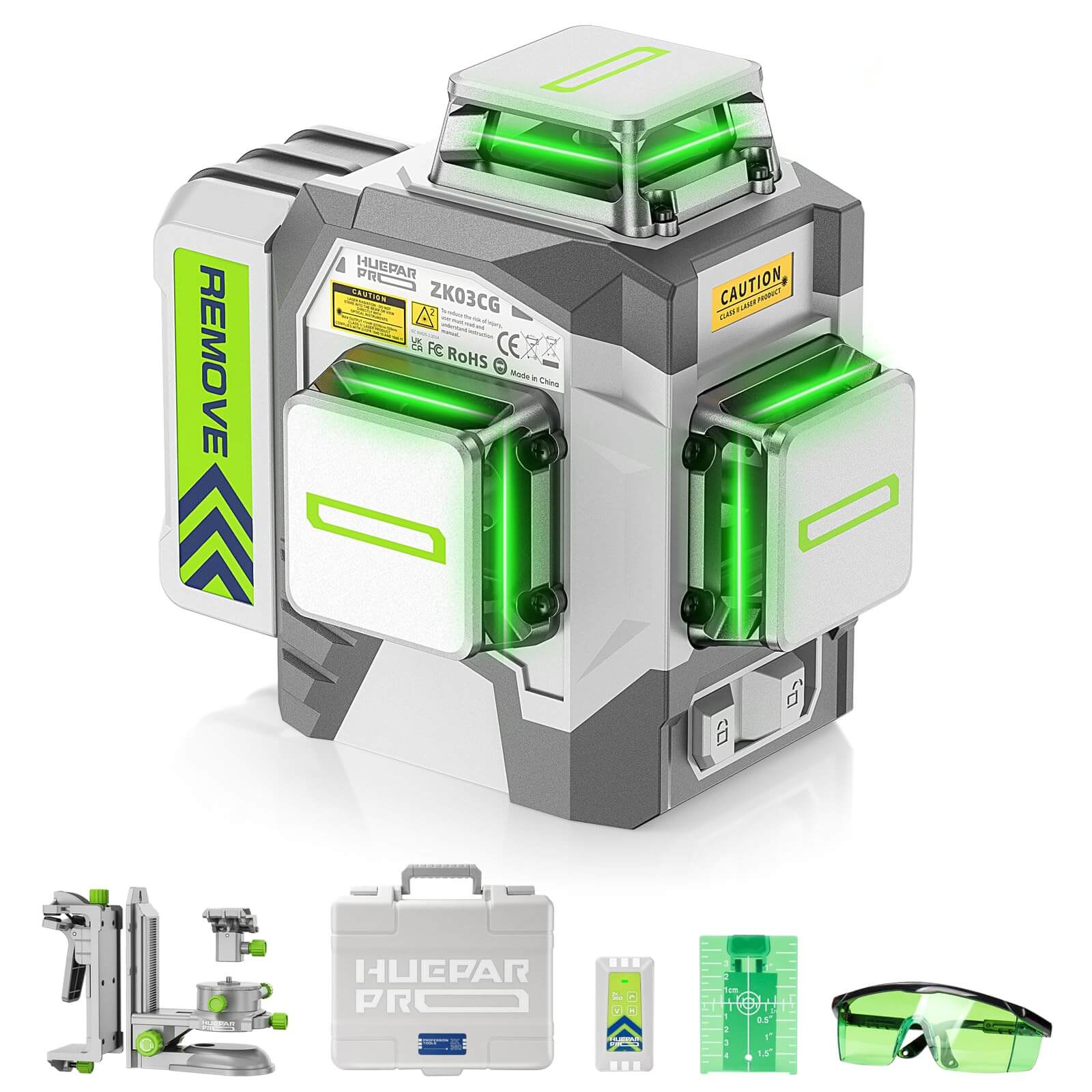 Huepar Pro ZK03CG Laser Level - 3D Laser Levels