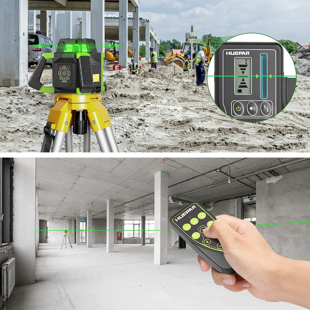 Huepar RL300HVG Laser Level - Rotary Laser Levels