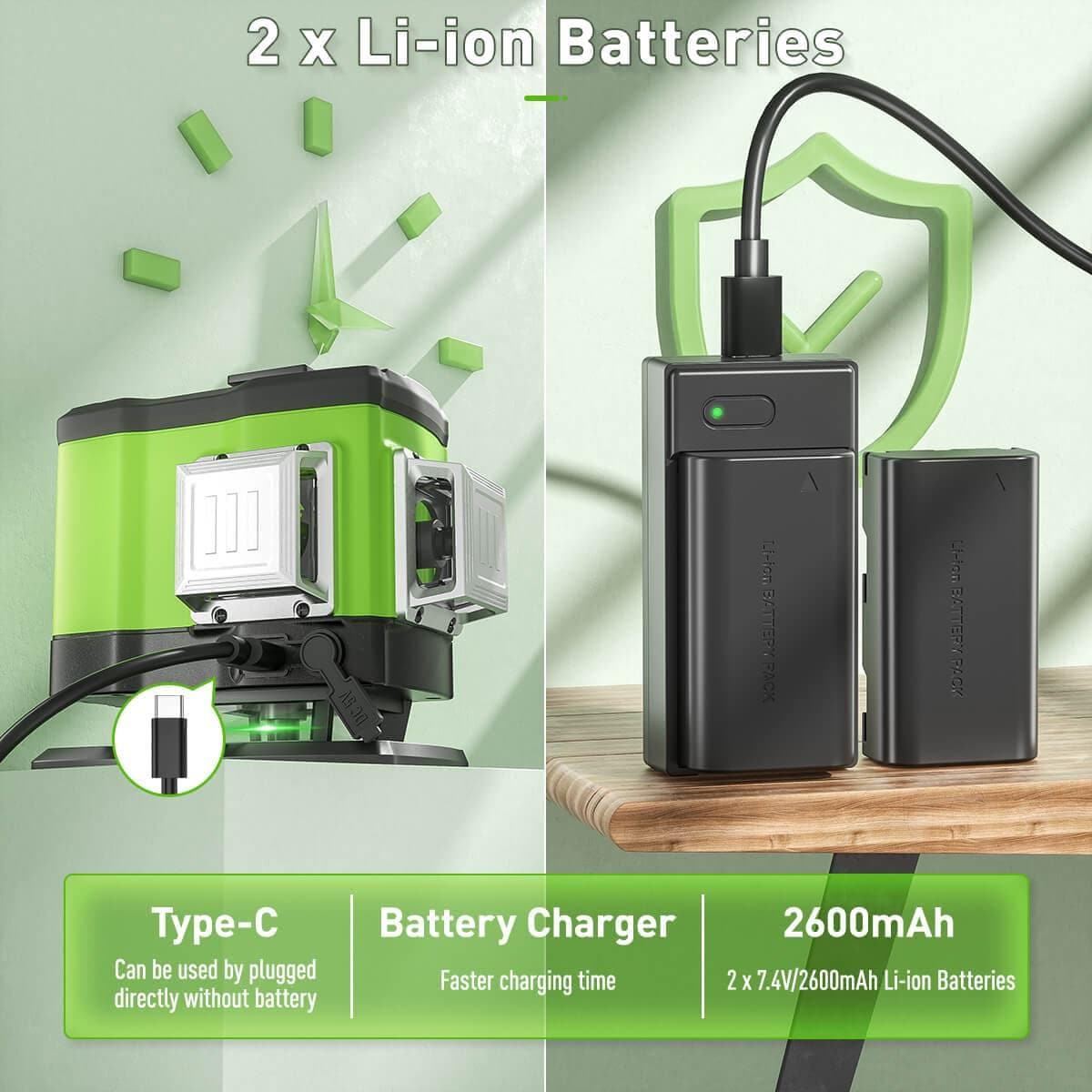 Huepar 503DG Laser Level - 3D Laser Levels