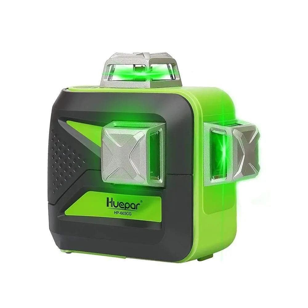 Huepar 603CG - 3D Green Beam Self-Leveling 3 X 360° Laser Level