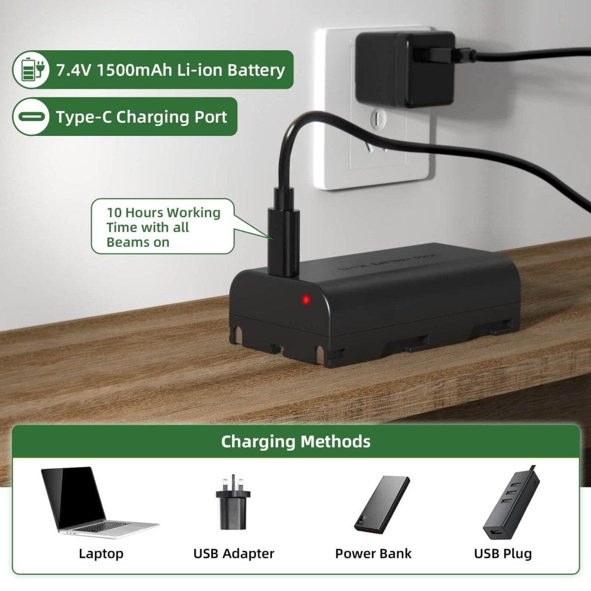Huepar 7211CG Laser Level - Cross Line Laser Level
