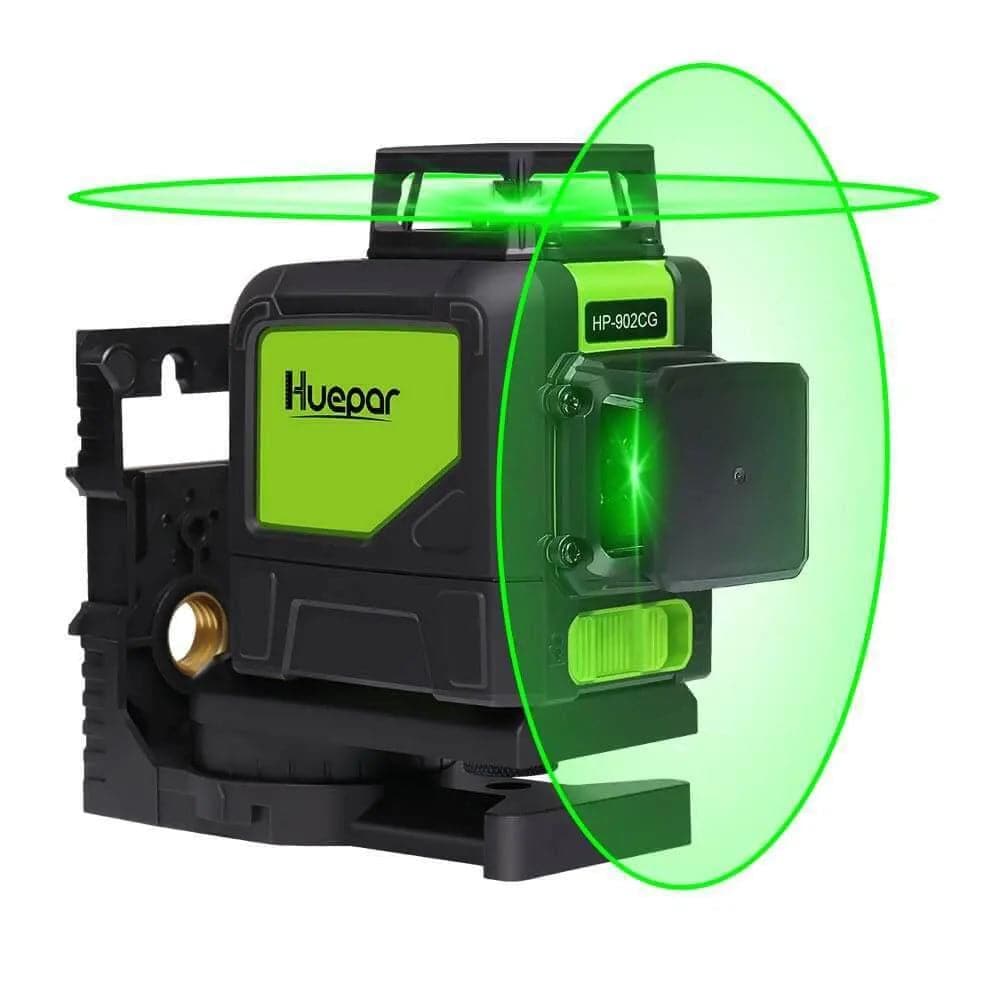 Huepar 902CG - Self Leveling 360° Cross Line Laser Level - Huepar