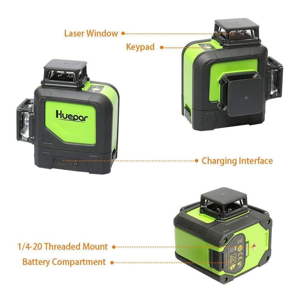 Huepar 903CG Laser Level - 3D Laser Levels