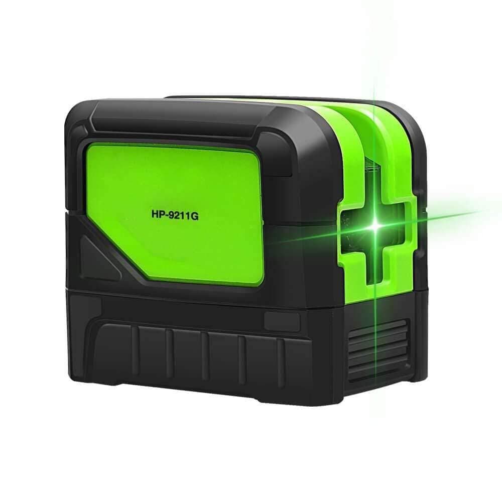 Huepar Cross Line Laser Level Green Beam Self-Leveling Laser Level Tools  for Home DIY Picture Hanging with 360° Magnetic Pivoting Base 9011G 
