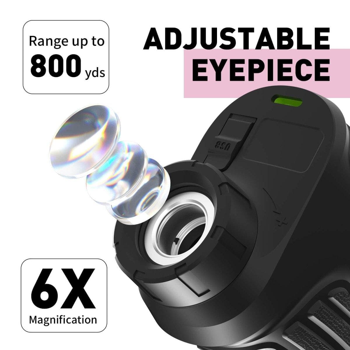 Huepar HLR600 Golf Rangefinder - Compact Laser Scope for Golfing Accuracy - Laser Rangefinder