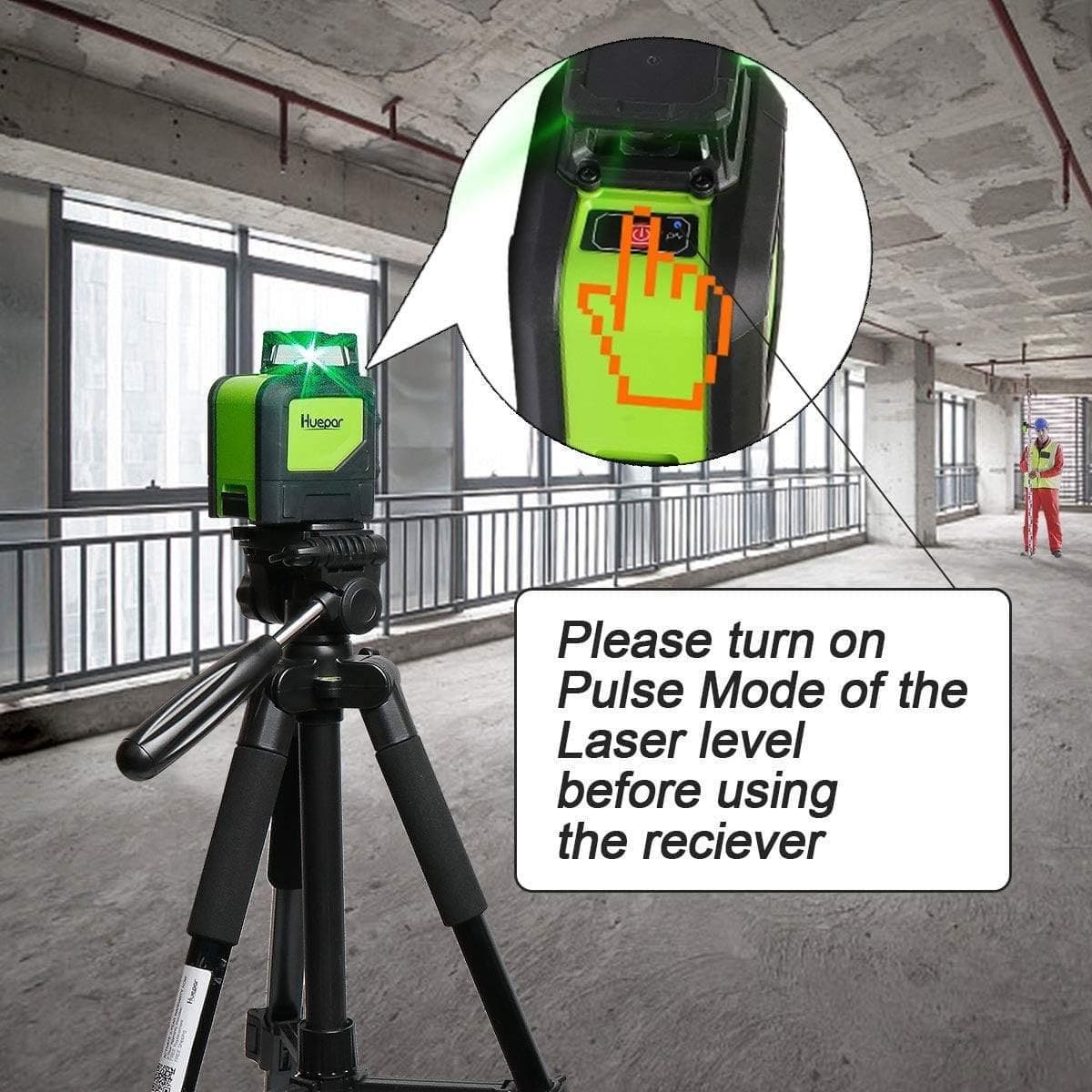 Huepar LR6RG - Laser Detector/Line Laser Receiver - Line Laser Receiver