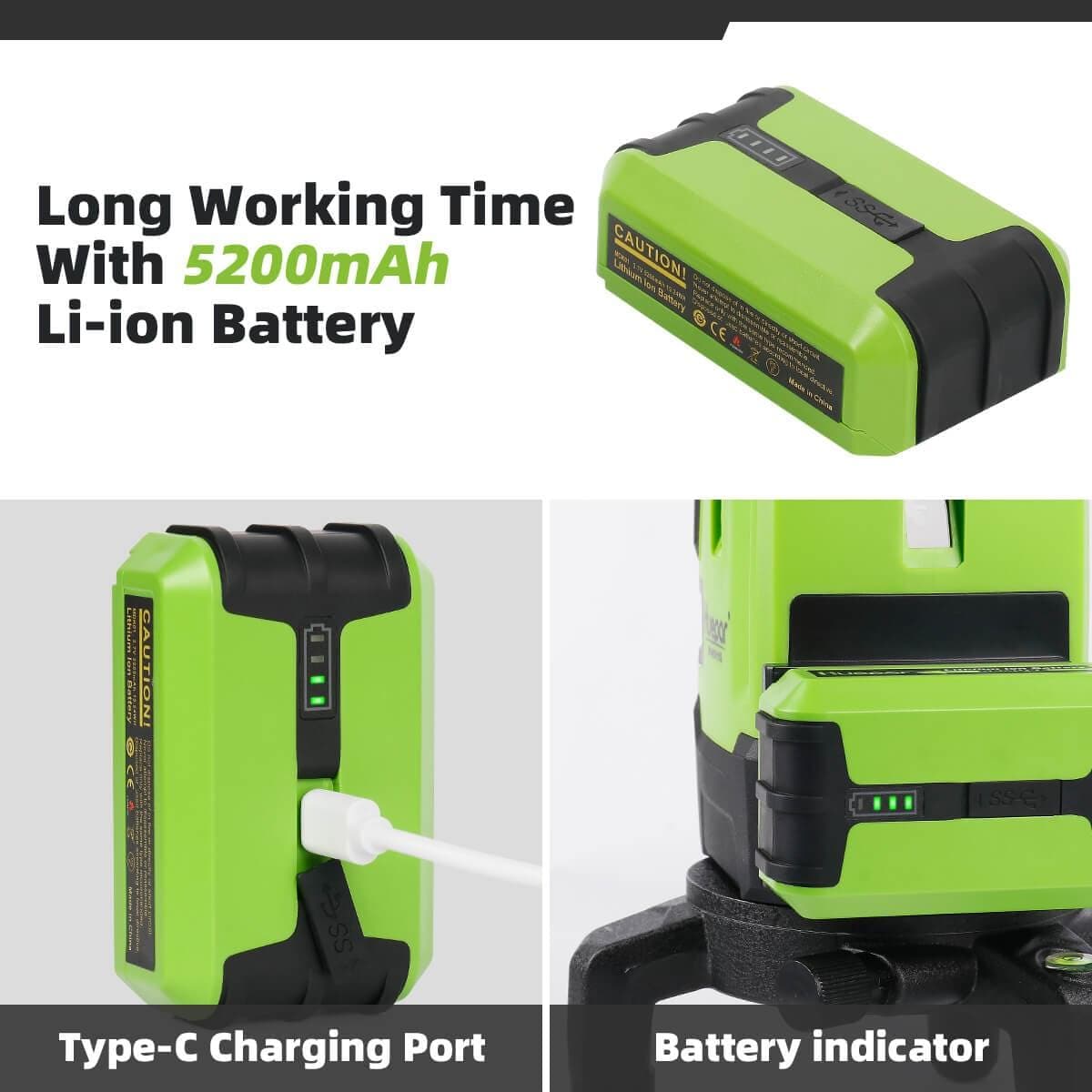 Huepar NT411G Laser Level - Cross Line Laser Level