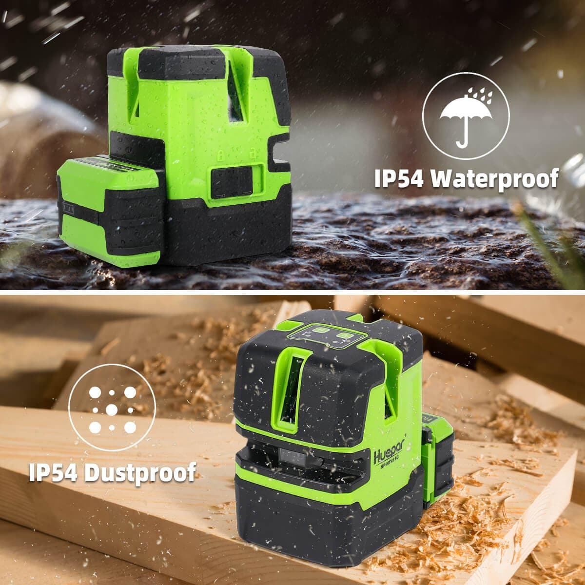 Huepar NT411G Laser Level - Cross Line Laser Level