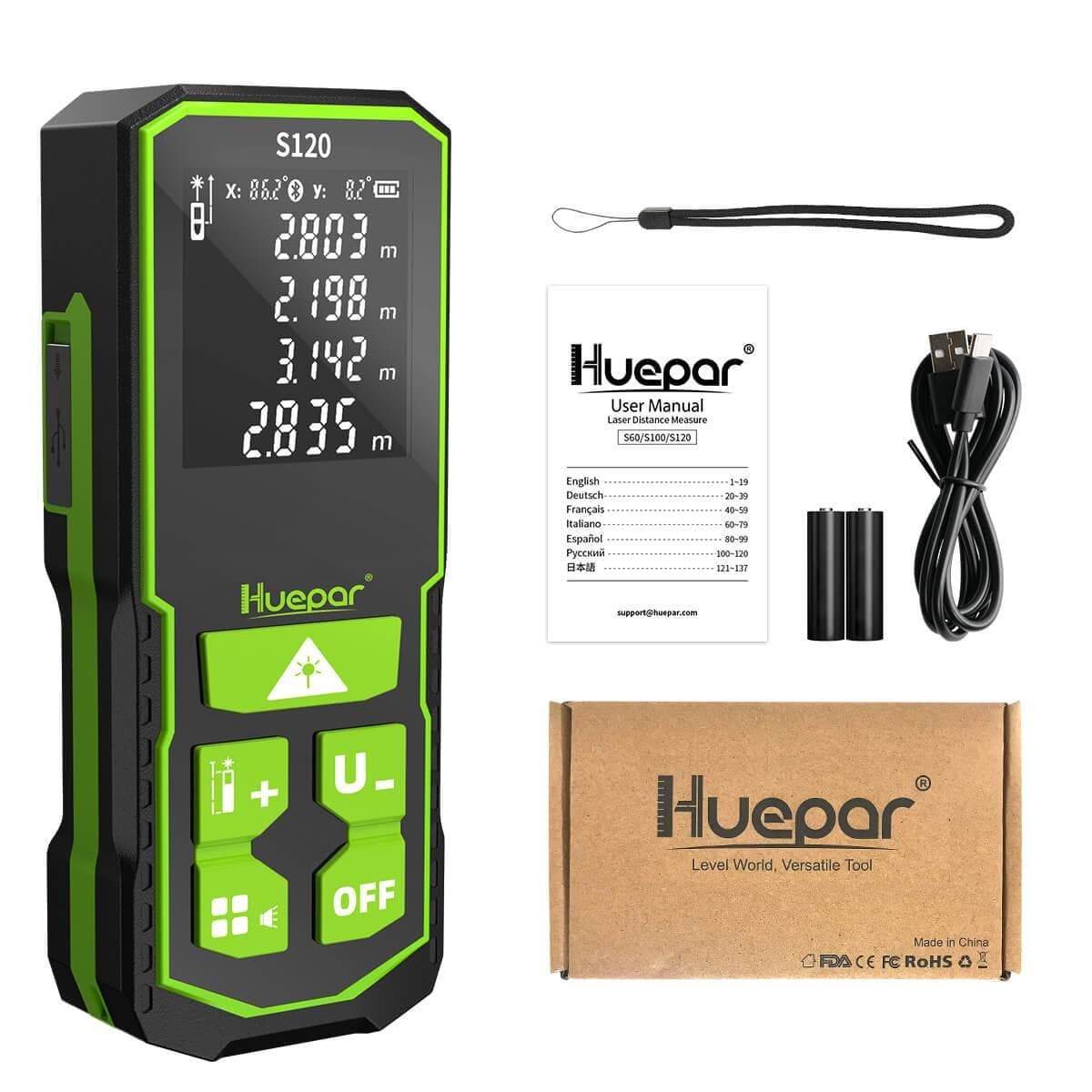 Huepar S120 Laser Distance Meter 120M Electronic Measuring Tool2