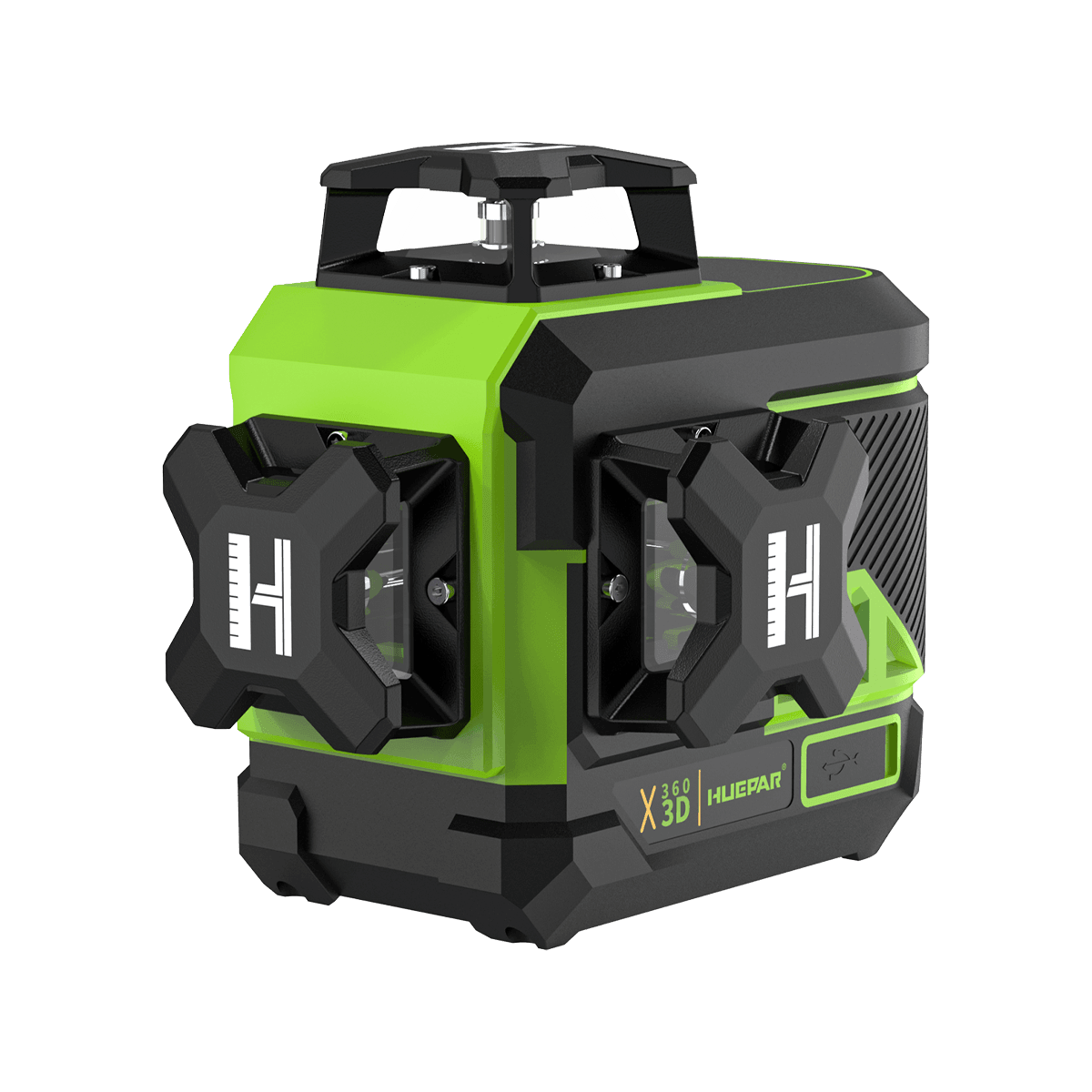 Huepar 603CG - 3D Green Beam Self-Leveling 3 X 360° Laser Level