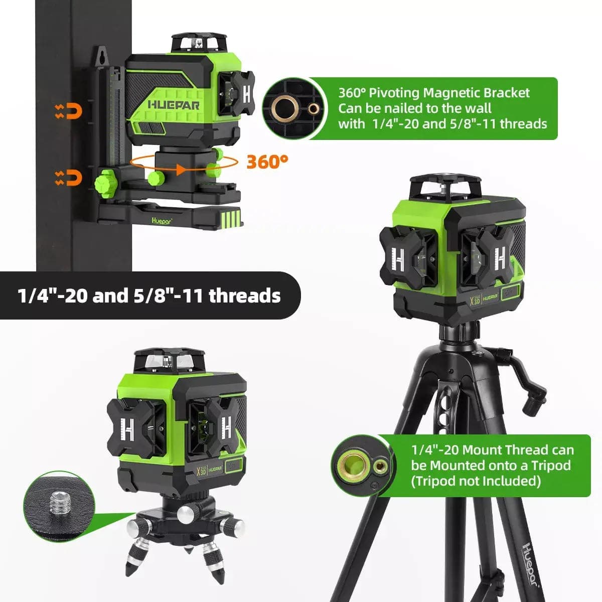 Huepar Z03CG Laser Level - 3D Laser Levels