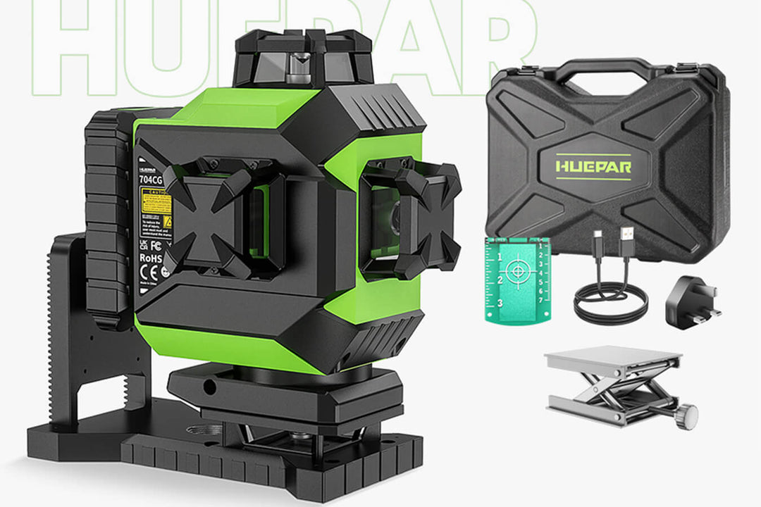 Mastering Precision: 3D, Cross Line & 4D Laser Levels Guide – HUEPAR US