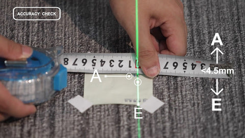 How to check the accuracy of the Orthogonal laser line of Huepar 3D laser level?