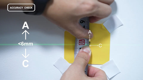 How to check the accuracy of the horizontal laser line of Huepar 3D laser level?