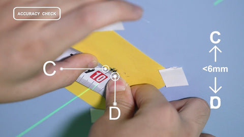 How to check the accuracy of the Vertical laser line of Huepar 3D laser level?