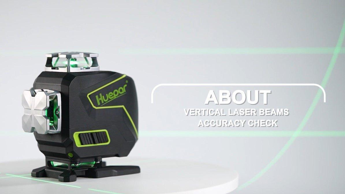How to check the accuracy of the Vertical laser line of Huepar 3D laser level? - HUEPAR US