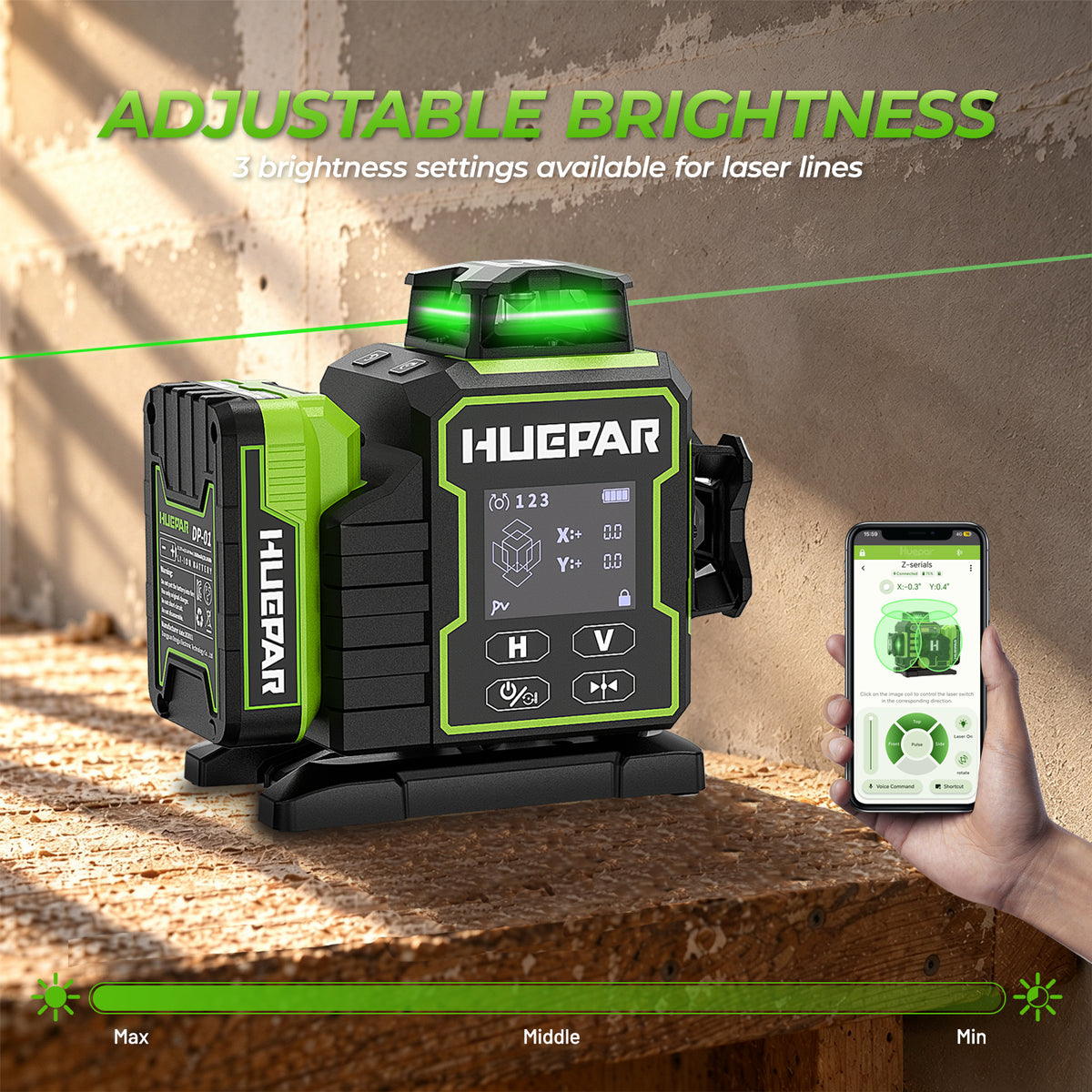 Huepar W03CG Laser Level - 3D Laser Levels