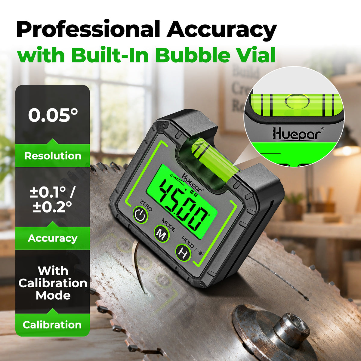 Huepar AG01 - Digital Level Angle Gauge Inclinometer - Electronic Inclinometer