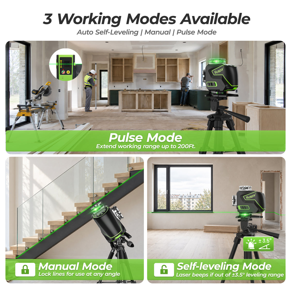 Huepar S04CG Laser Level - 4D Laser Levels