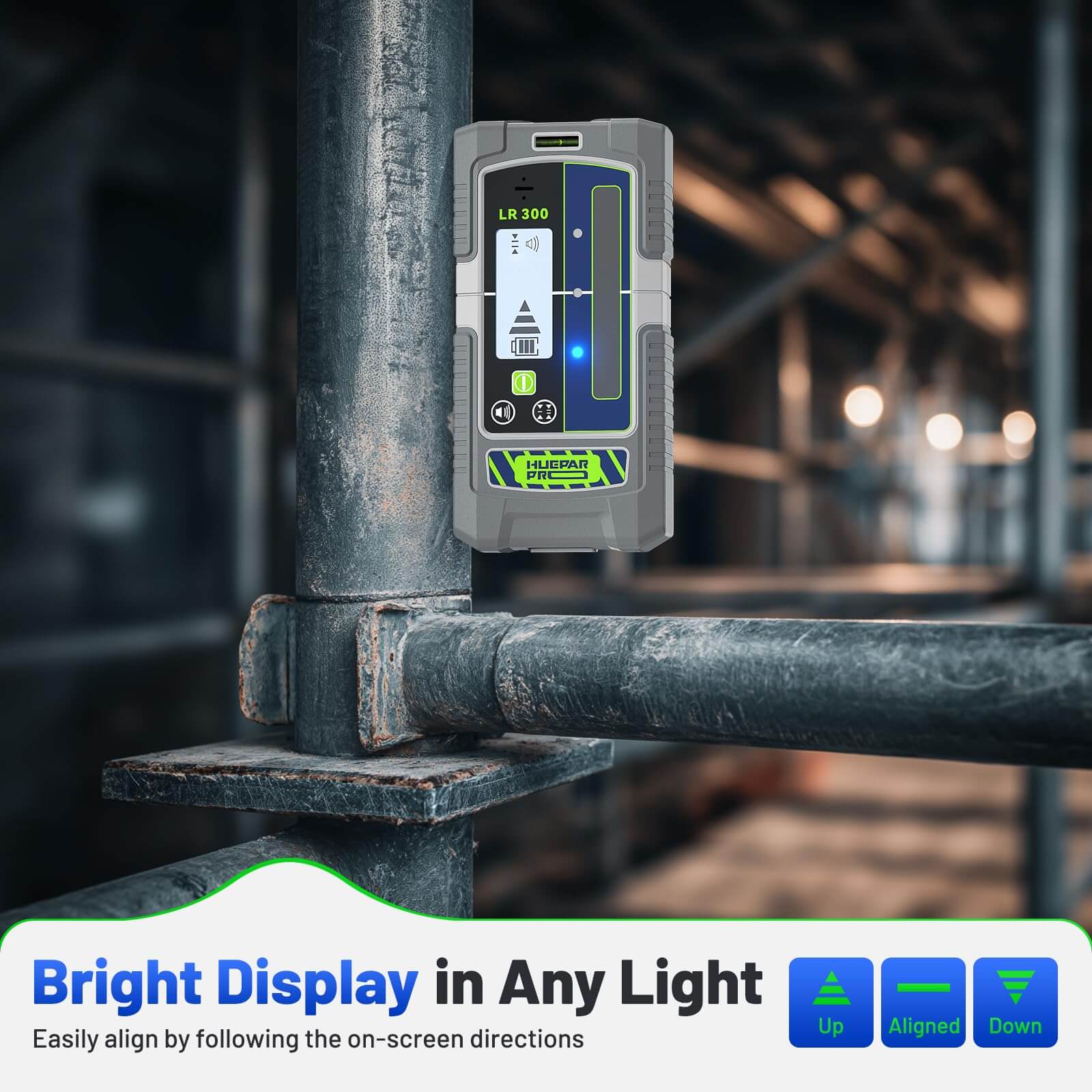 Huepar Pro LR300 - Laser Detector/Line Laser Receiver - Line Laser Receiver