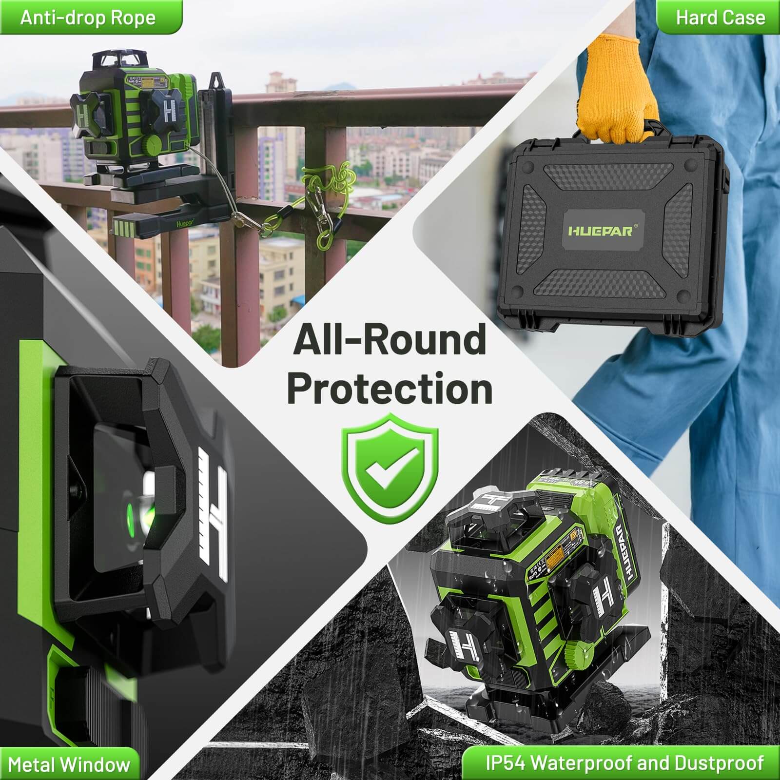 Huepar W04CG Laser Level - 4D Laser Levels