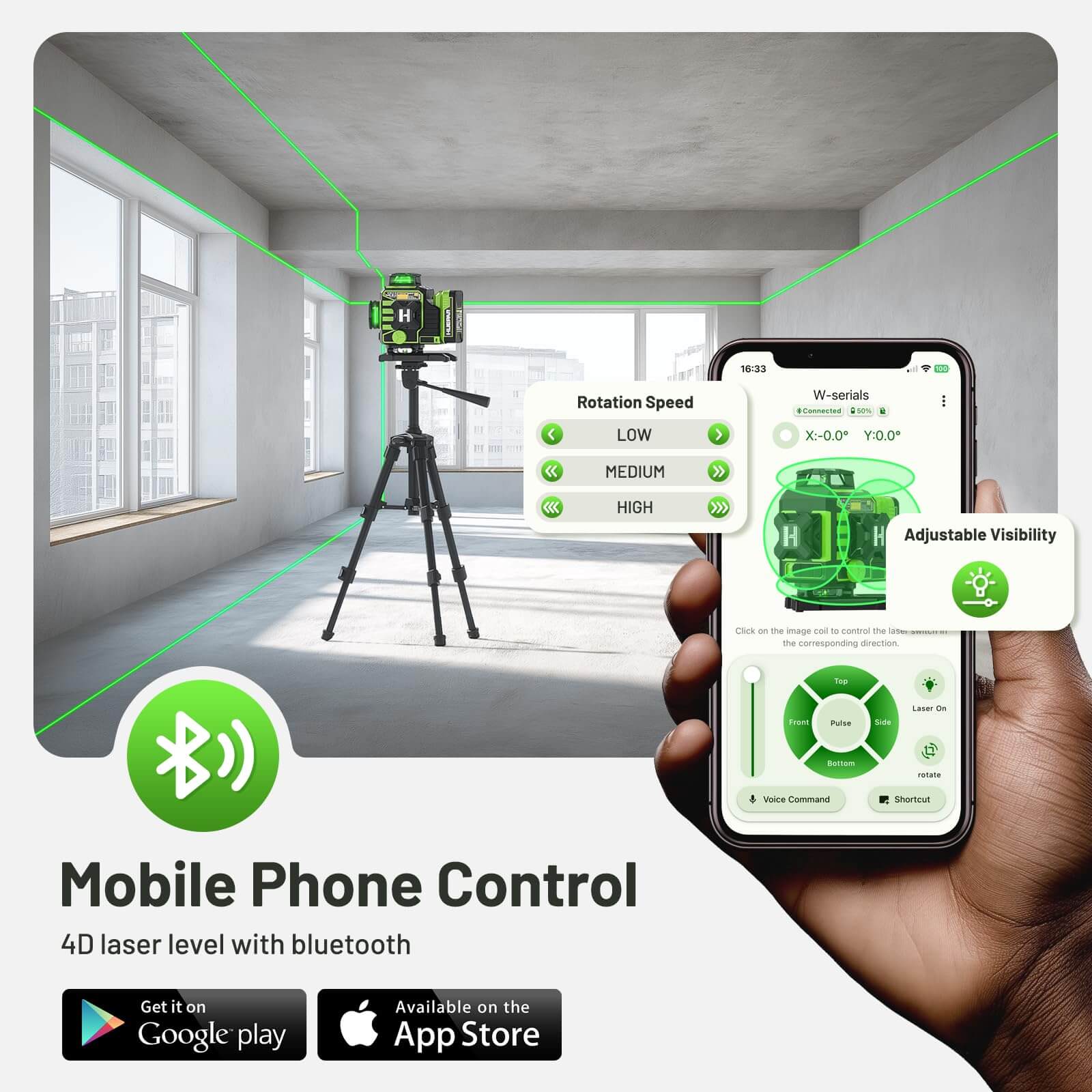 Huepar W04CG Laser Level - 4D Laser Levels