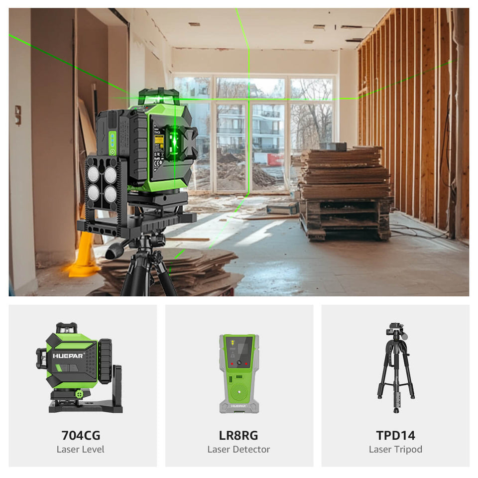 Huepar 704CG - 4x360° Self-leveling Floor Laser Level – HUEPAR US