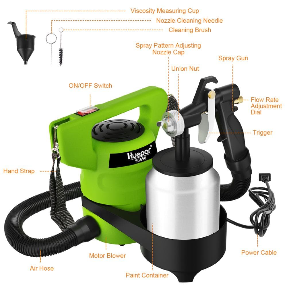 Huepar SG650 - 650w Electric Spray Gun HUEPAR US - Laser Level