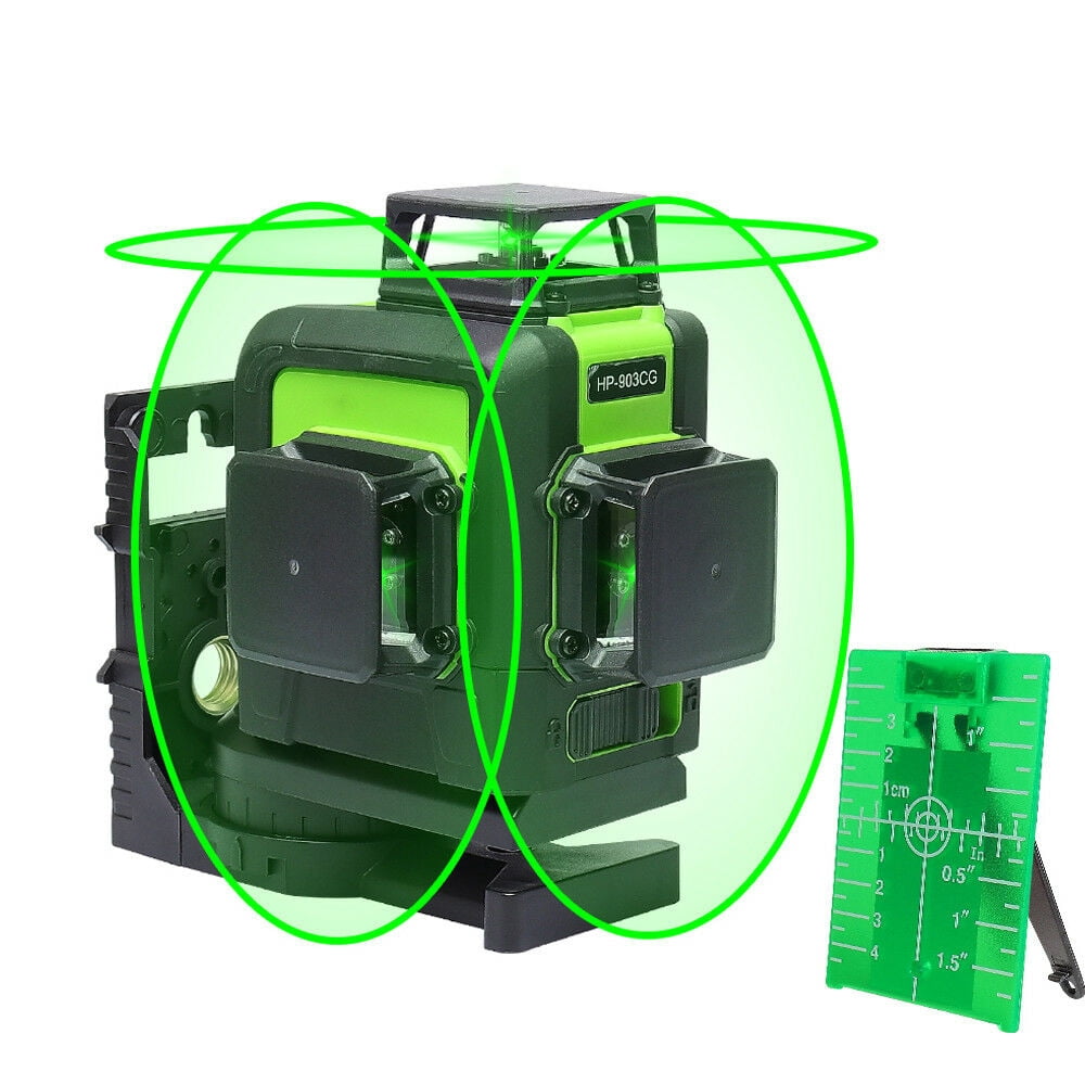 HuEpar 903cg - 3D-Laser-Ebene Grüner Strahl Querlinie Laser Selbstniveau HuEpe