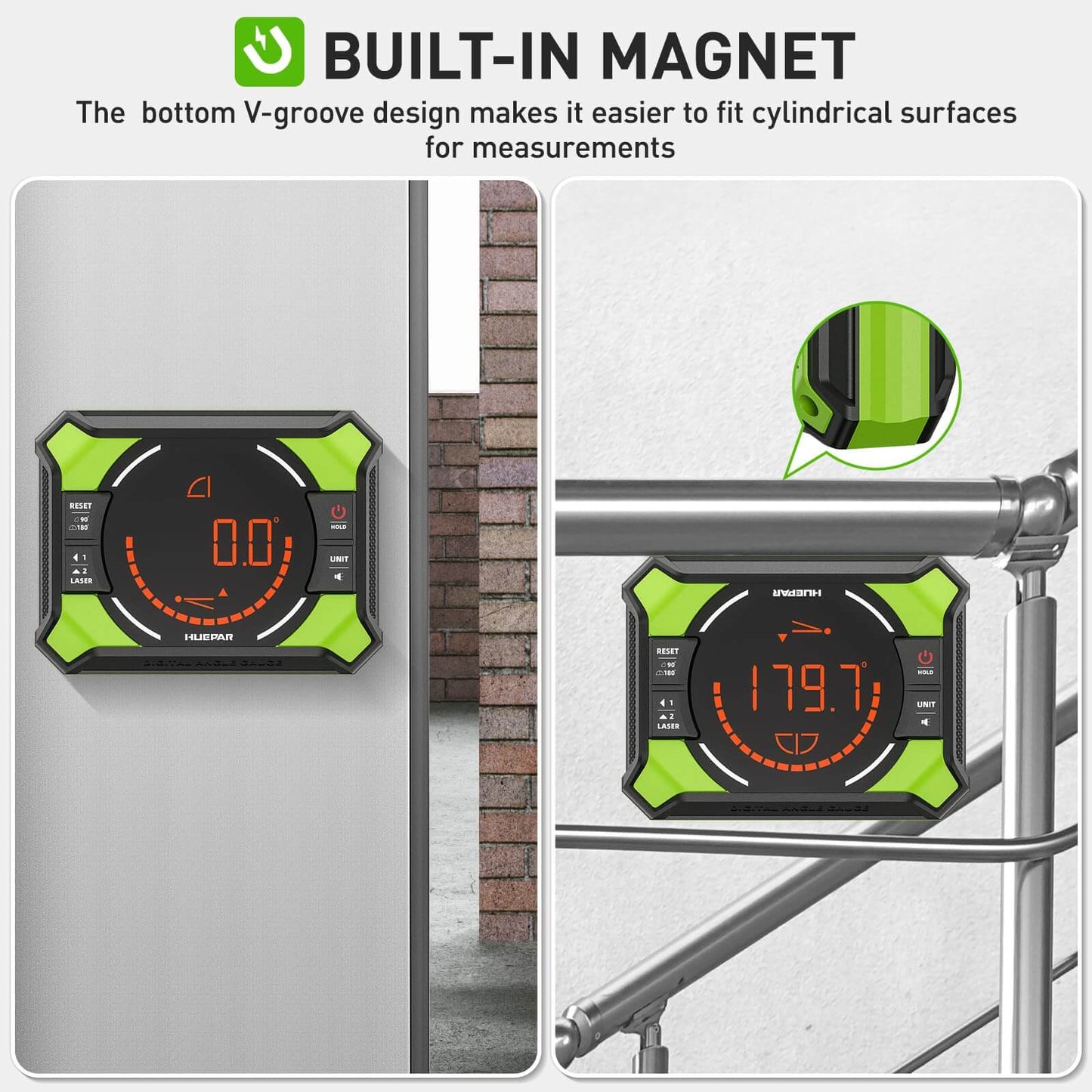 Huepar AG2L - Laser Level with Digital Angle Gauge