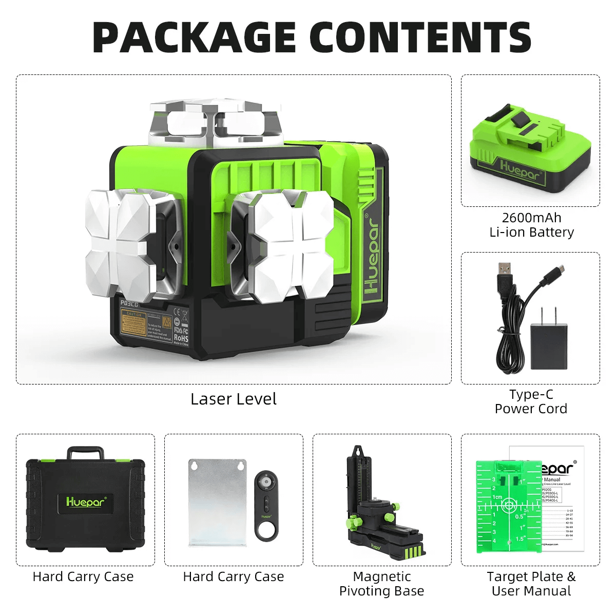 Huepar P03CG Laser Level