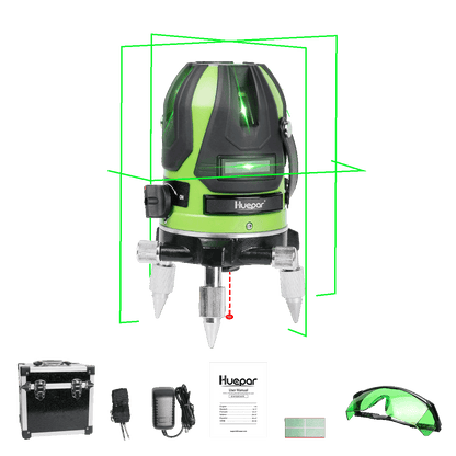 HUEPER 6141G - Ausrichtung Self Leveling Laser Pegelwerkzeug 360 Grad rotierender Basis Hartträger