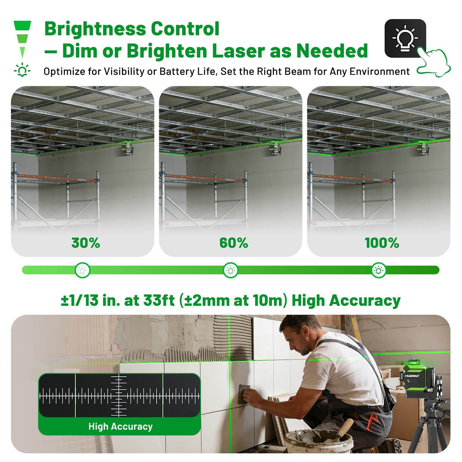 Huepar 703TR Laser Level - 3D Laser Levels