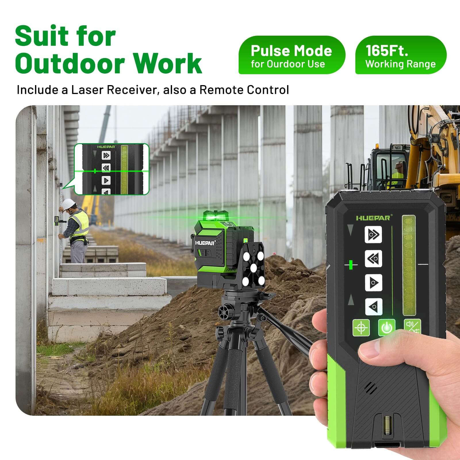 Huepar 703TR Laser Level - 3D Laser Levels