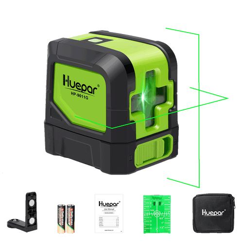 Huepar M9011G - Green Laser Level DIY Cross Line Laser Self Leveling