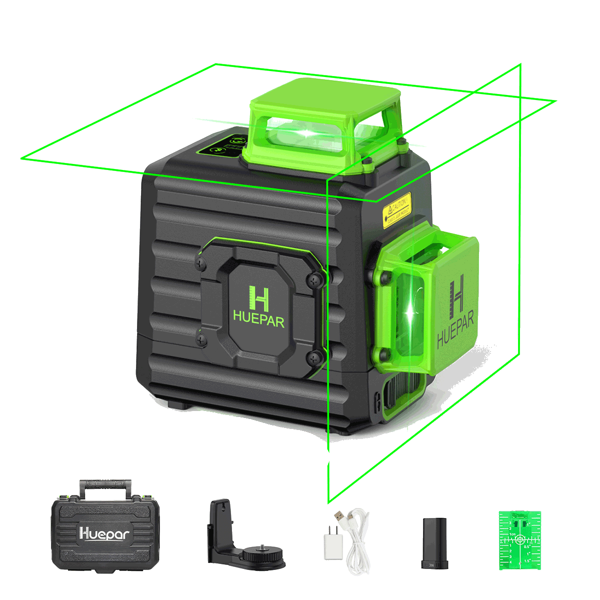 HUEPEP B02CG - Laserpegel-Querleitungstyp C-Ladeanschluss und Hartkörpern