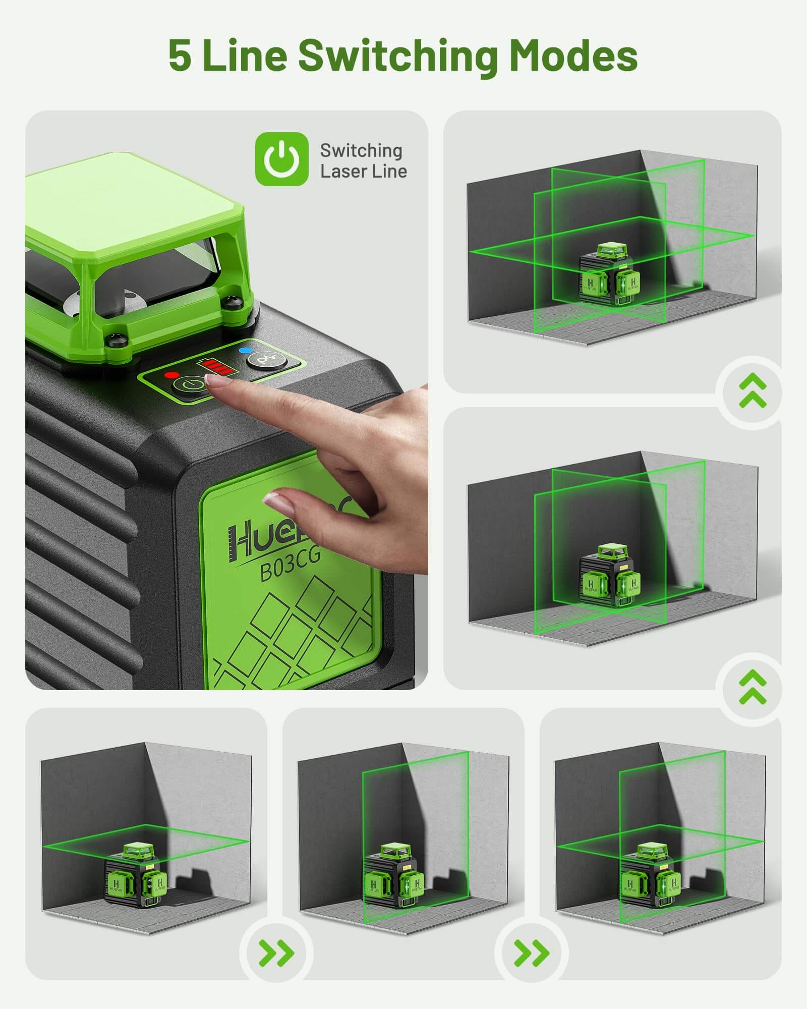 Huepar B03CG Laser Level - 3D Laser Levels