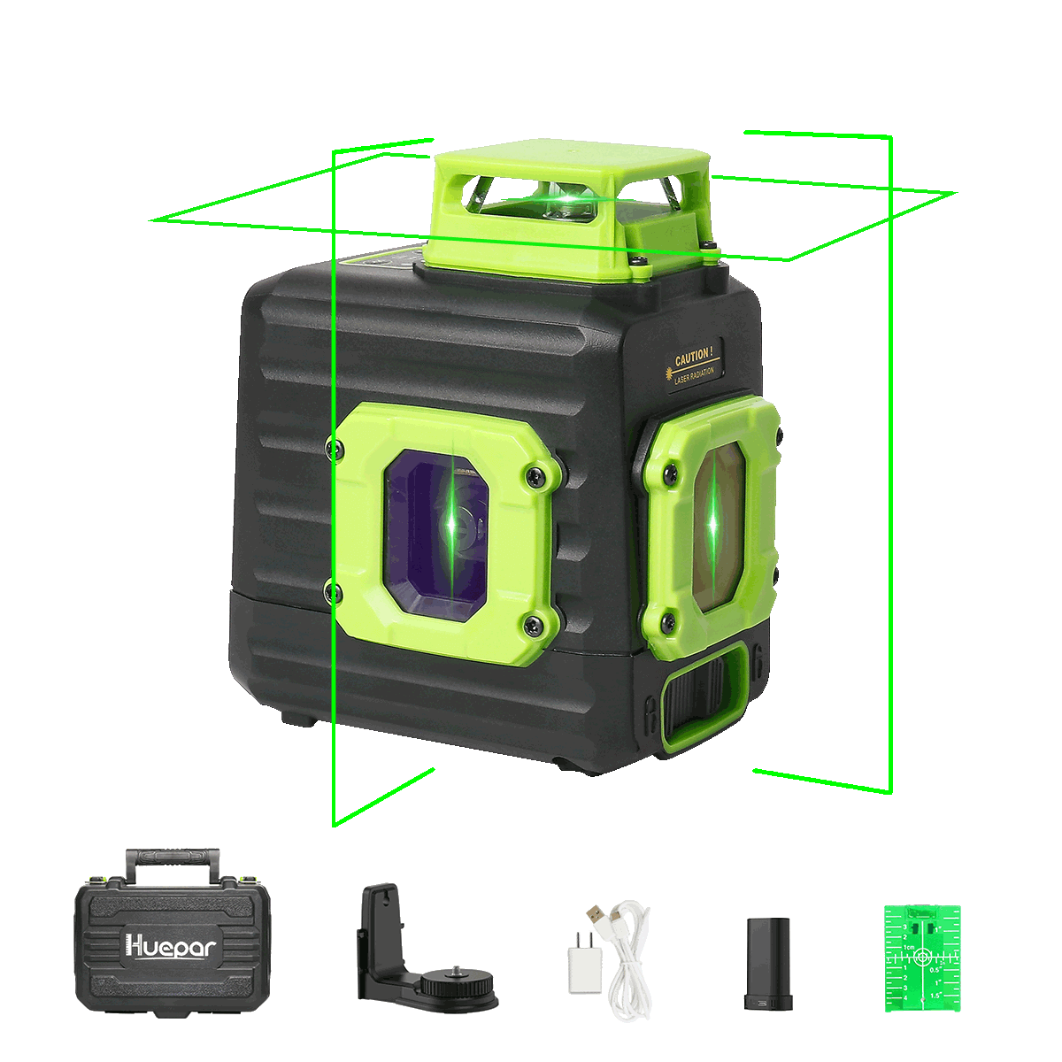 HUEPEP B21CG - Lithium-Ionen-Batterie des Laserebenen mit Typ C-Ladeöffnung und Hartkörpern